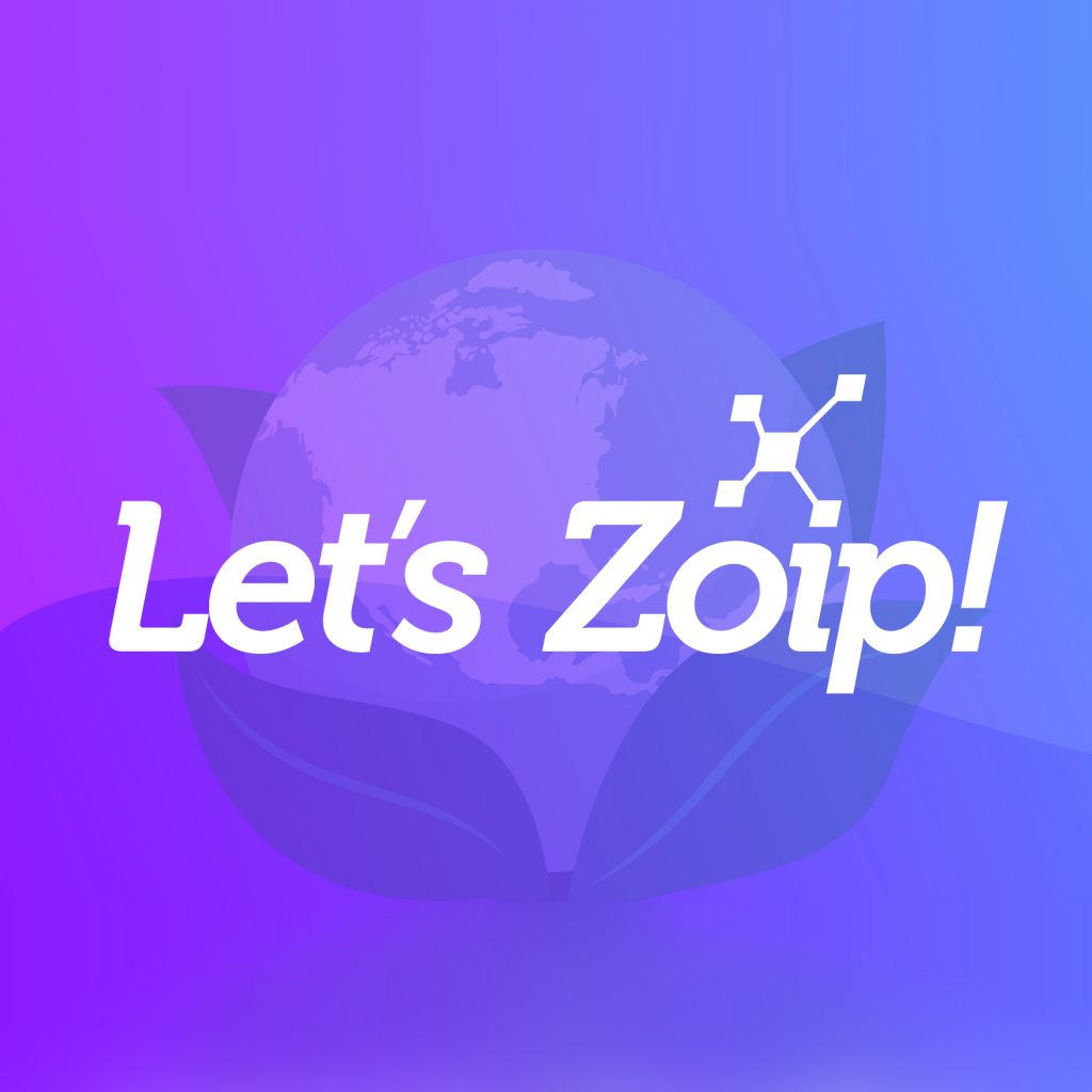Let's Zoip logo cares for the world